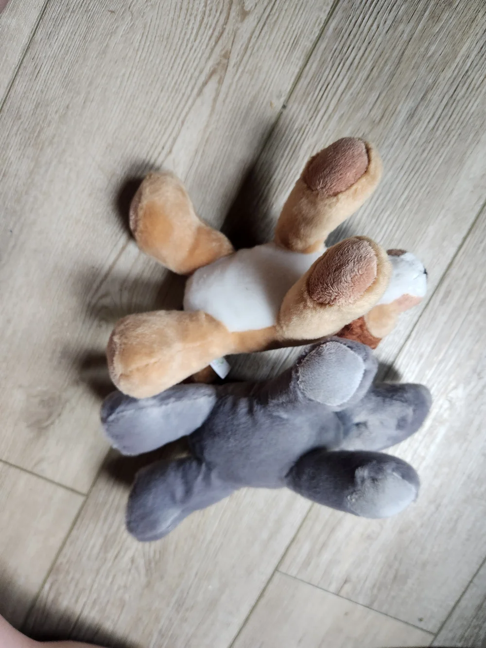 Plush Lion and Rhino Set - Brown Lion & Gray Rhino
